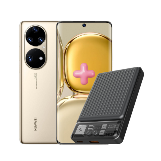 Huawei P50 Dorado |ABR-LX9 +  Devia Batería Portátil 10K Mah W-CH